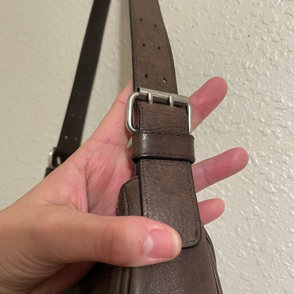 Leather boho shoulder purse - Picture 5 of 13